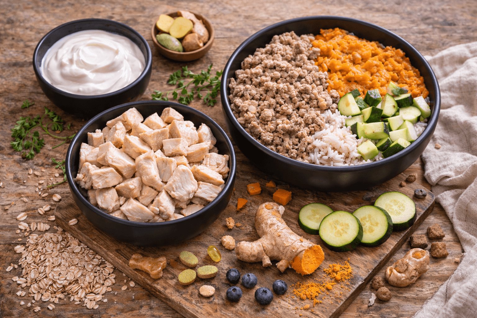 Homemade dog food for dogs with sensitive stomachs