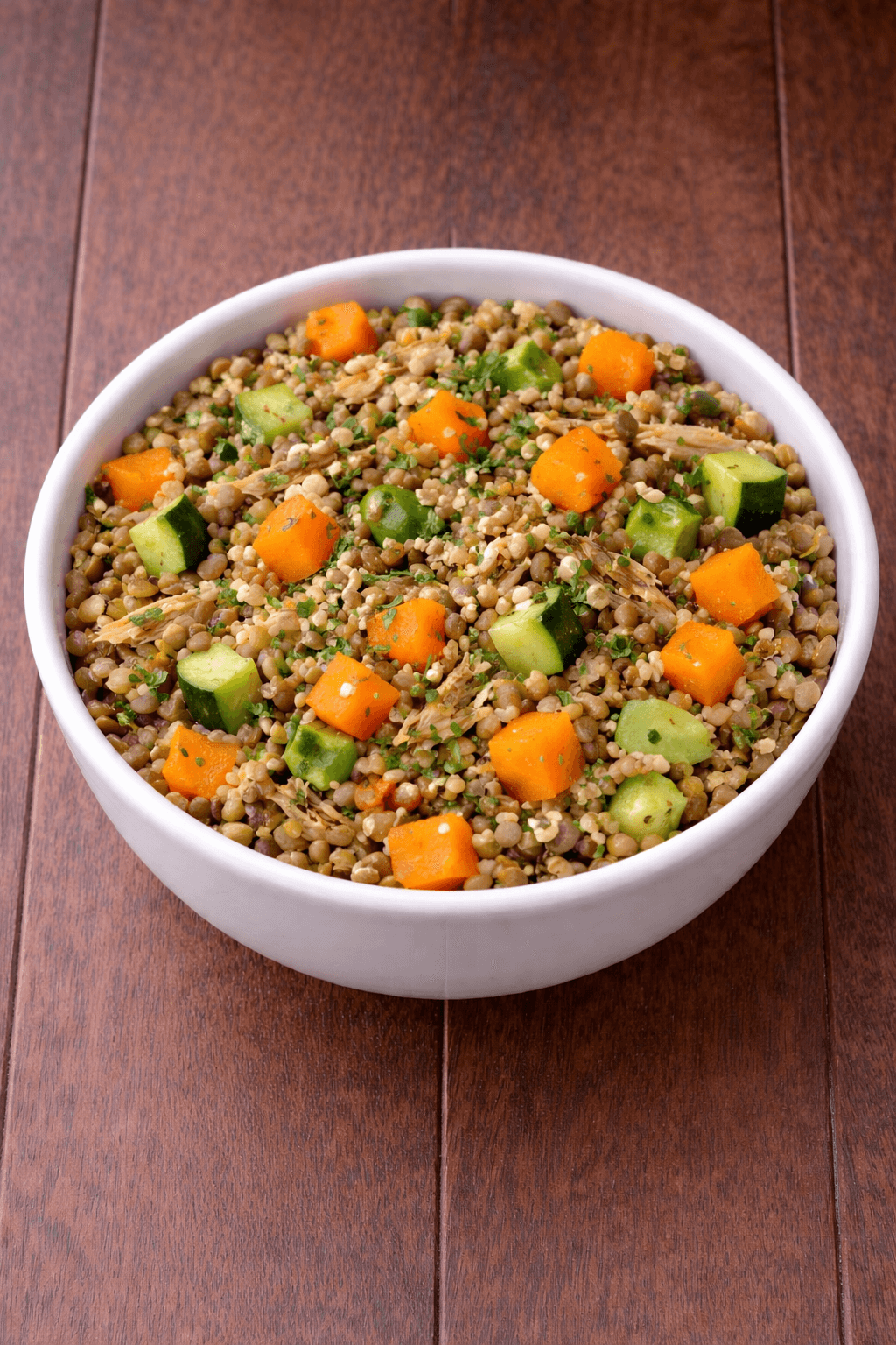 Lentil and pumpkin low calorie bowl