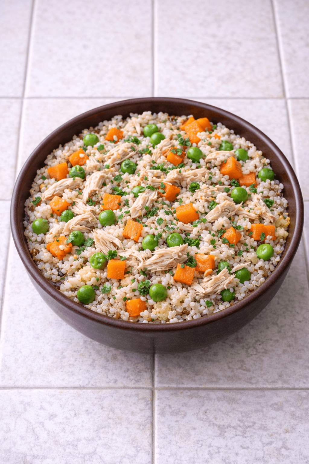 Turkey and quinoa puppy development bowl