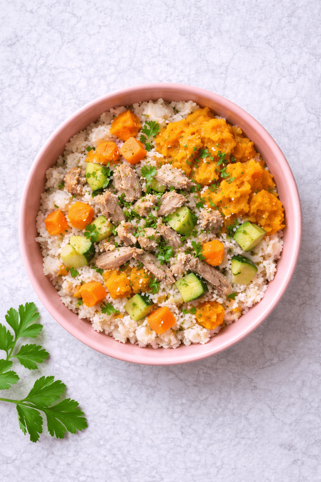 Turkey and sweet potato digestive support bowl