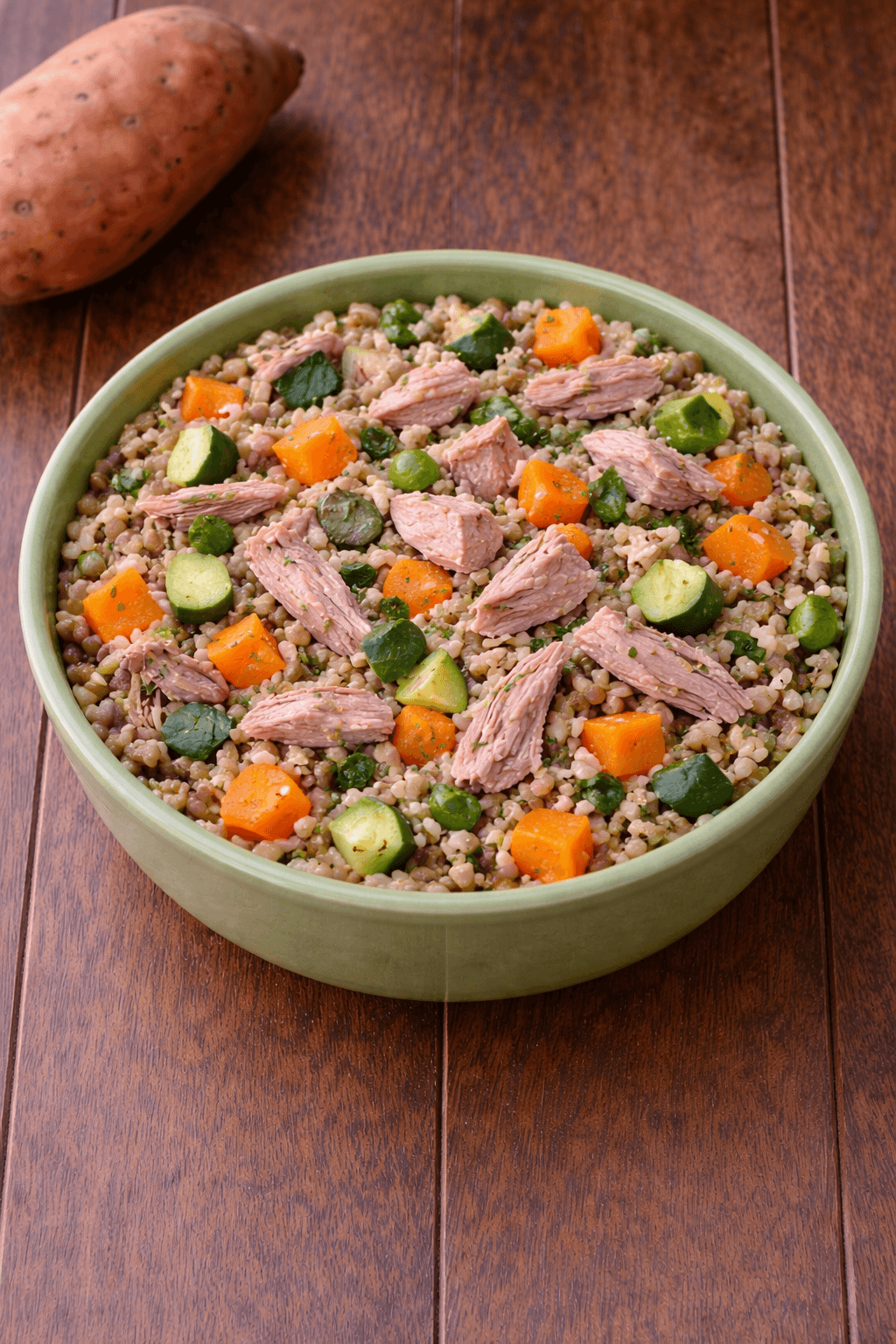 Duck and sweet potato allergy relief bowl