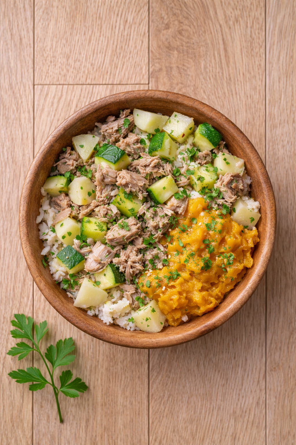 Duck and potato skin relief bowl