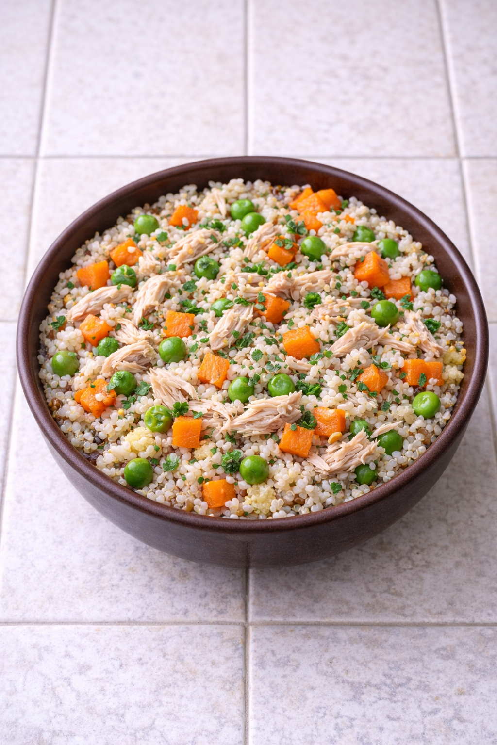 Turkey and quinoa puppy development bowl